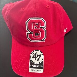 NC State Adjustable Red Clean Up Cap